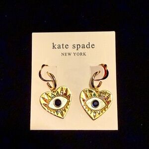 Kate Spade Evil Eye All Seeing Huggie Drop Earrings